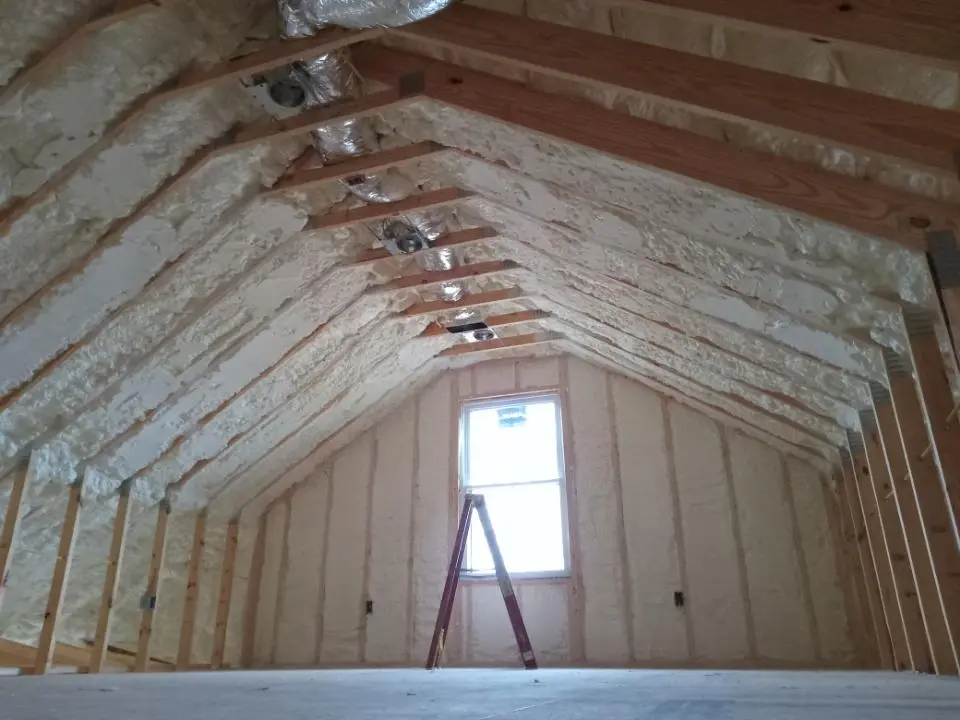 Spray foam roofing application for Crawl Space Insulation project in Fallon